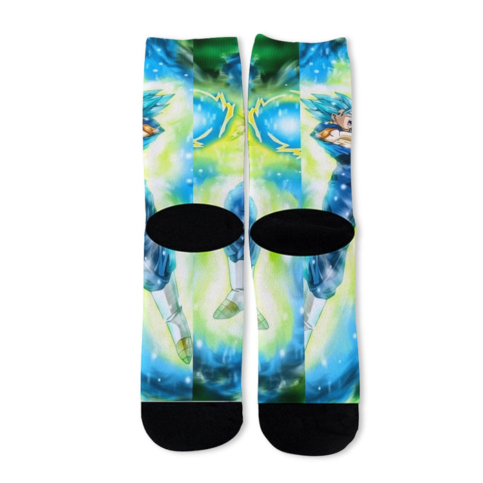 DBZ Goku Super Saiyan Blue SSGSS Kamehameha Power Attack Socks