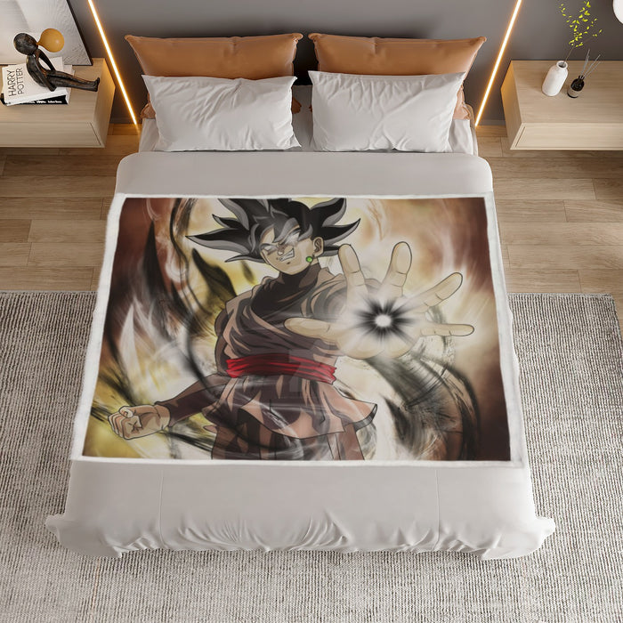 Dragon Ball Super Black Goku Black Hole Creation Household Warm Blanket