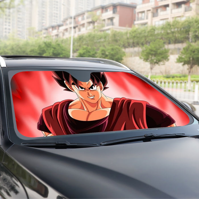 Dragon Ball Super Saiyan Goku Kaioken Epic Red Casual Windshield Sunshade