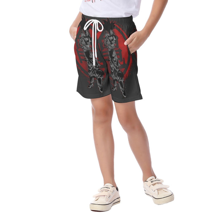 Dragon Ball Z Goku's Logo Kid's Beach Shorts