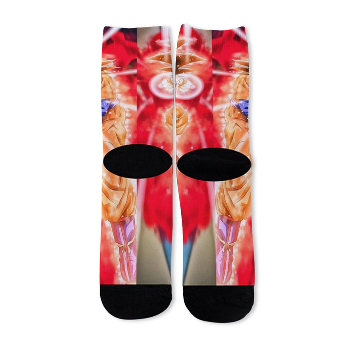 Dragon Ball Super Goku Red Kaioken Energy Epic Punch Socks