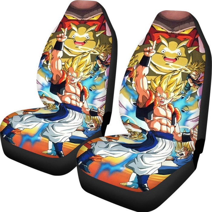 DBZ Goku Vegeta Fusion Saiyan Gogeta Colorful Design Streetwear Car Seat Cover