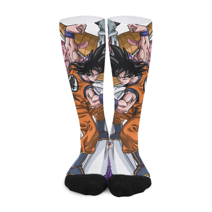 DBZ Goku Fighting Stance Gohan Piccolo Krillin Vegeta Frieza Color Socks