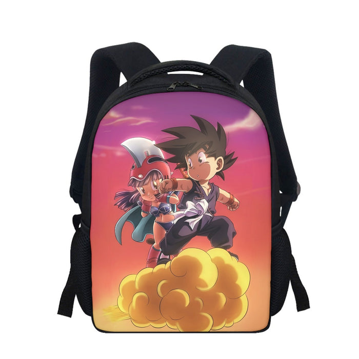 Kid Goku & Chichi Flying on Golden Cloud 3D Backpack