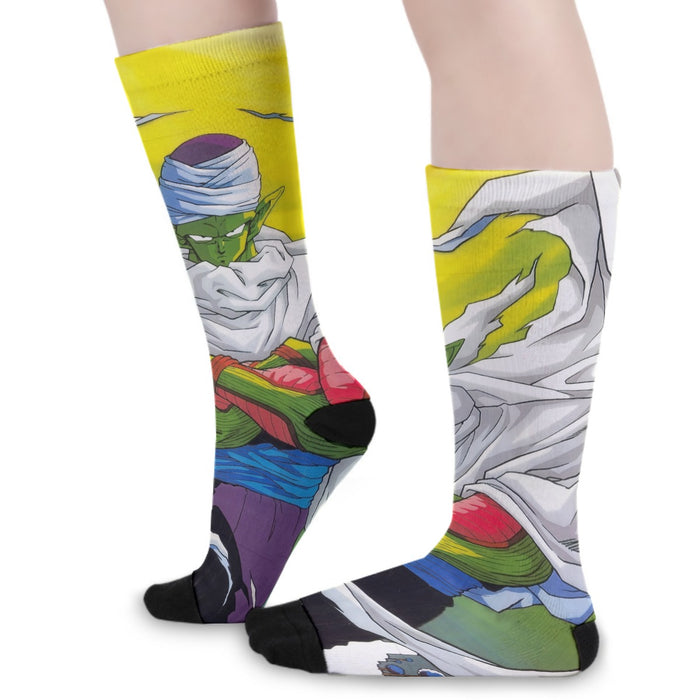 Dragon Ball Angry Piccolo Standing And Ready for Fighting Socks