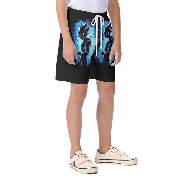 Awesome Goku Blue Design Dragon Ball Z  Kid's Beach Shorts