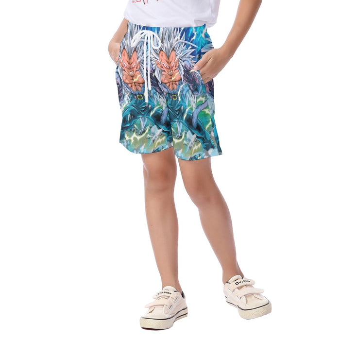 Dragon Ball Vegeta Super Saiyan 4 Ultra Instinct Epic Kid's Beach Shorts