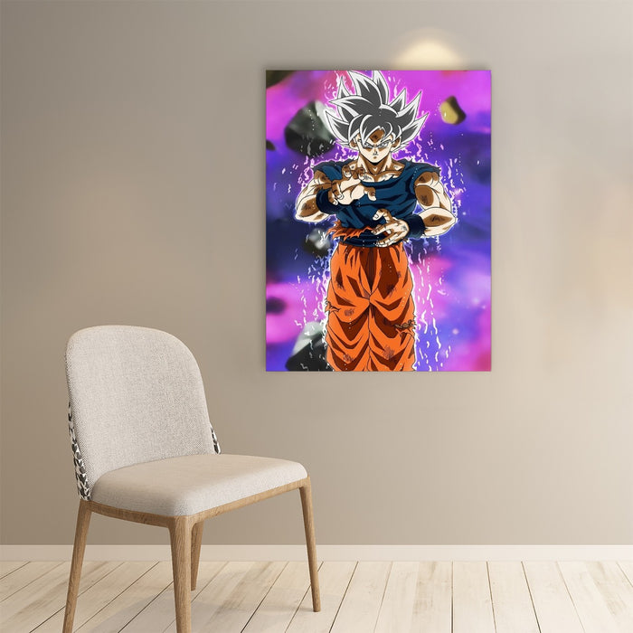 Dragon Ball Z Goku Ultra Instinct Form White Hair Paper poster