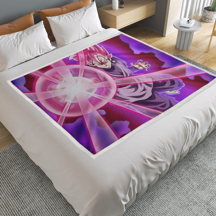 Goku Black Zamasu Super Saiyan Rose Powerful Aura Skills Dope Household Warm Blanket