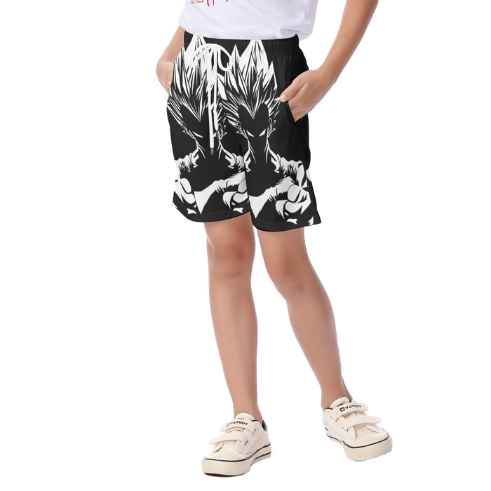 Dragon Ball Z Bad-Ass King Vegeta Graphic Kid's Beach Shorts