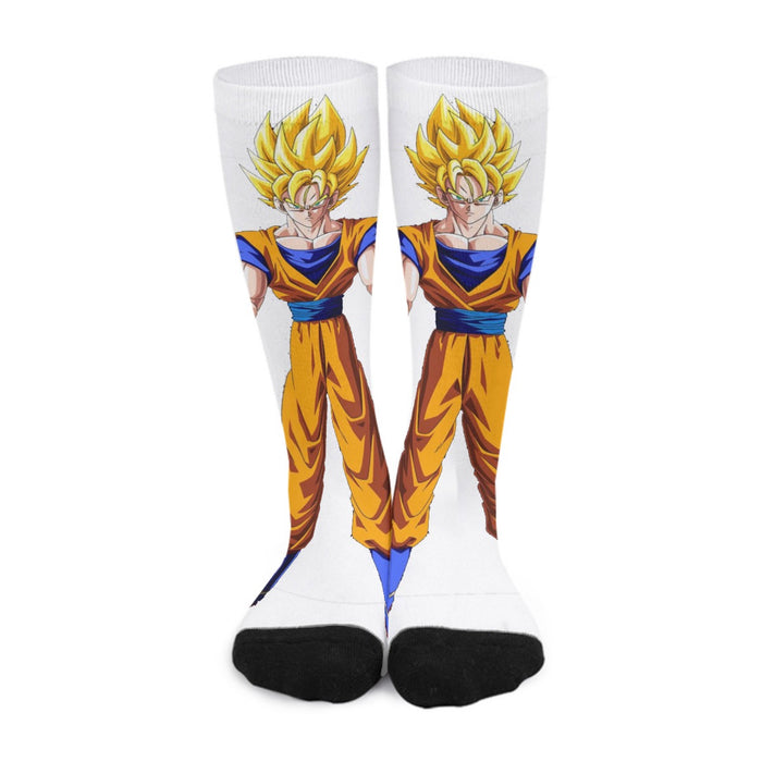 Goku Transformation Thunder Black Super Saiyan Socks