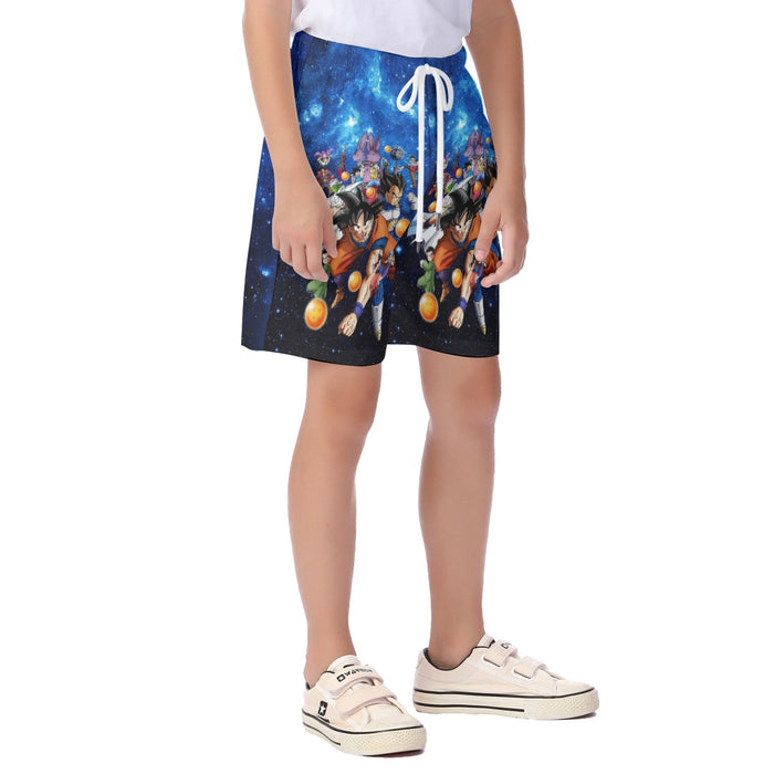 Dragon Ball Super Destruction Gods Goku Vegeta Kid's Beach Shorts