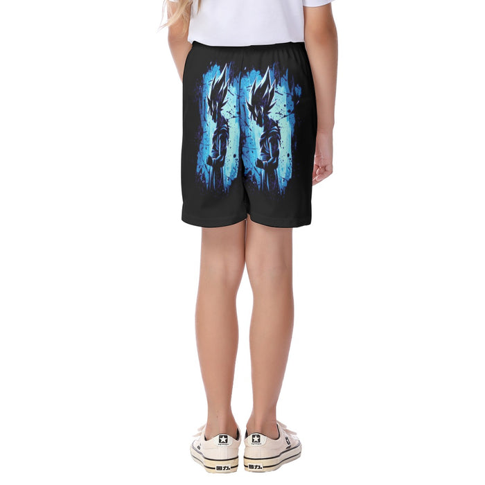 Awesome Goku Blue Design Dragon Ball Z  Kid's Beach Shorts