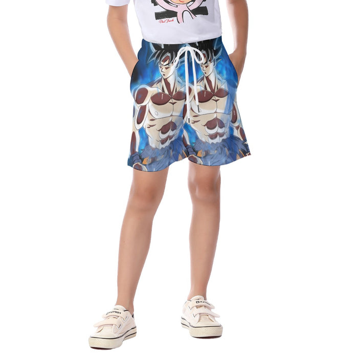 Dragon Ball Super Son Goku Ultra Instinct Cool Casual Kid's Beach Shorts