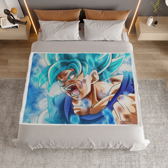 Dragon Ball Goku Blue Kaioken Ultra Instinct Epic 3D Household Warm Blanket