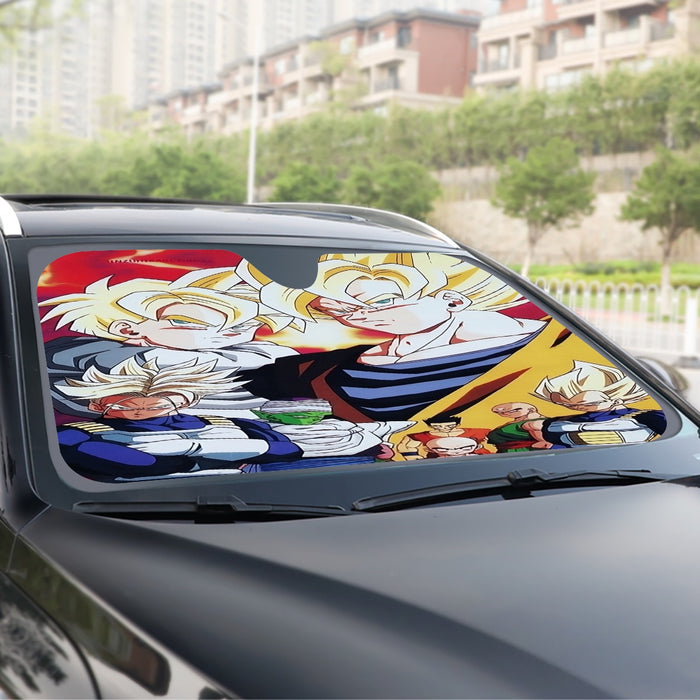 Dragon Ball Z Angry Super Saiyan Fighters  Windshield Sunshade