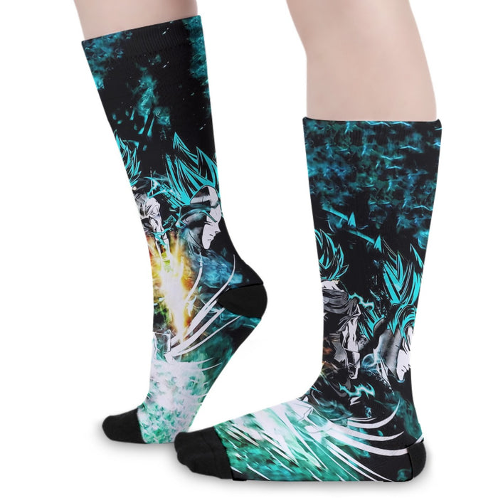 Dragon Ball Gogeta Super Saiyan Power Up Potara Fusion Design Socks