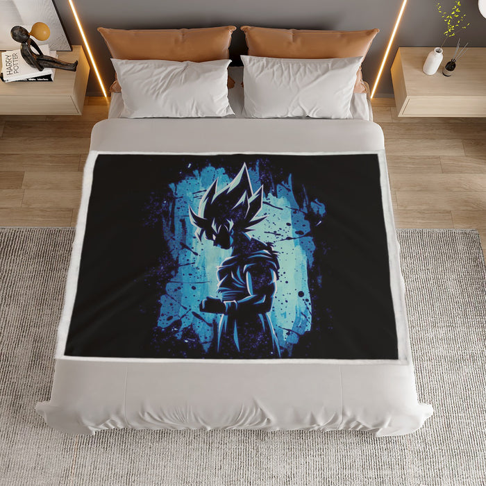 Awesome Goku Blue Design Dragon Ball Z Household Warm Blanket