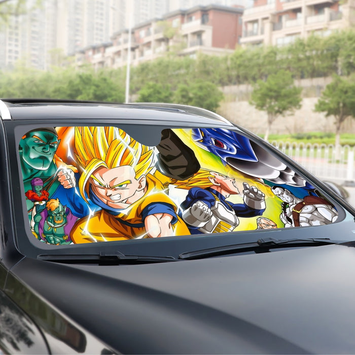 Dragon Ball Gohan Kid Super Saiyan Villain Vibrant Color Design Windshield Sunshade