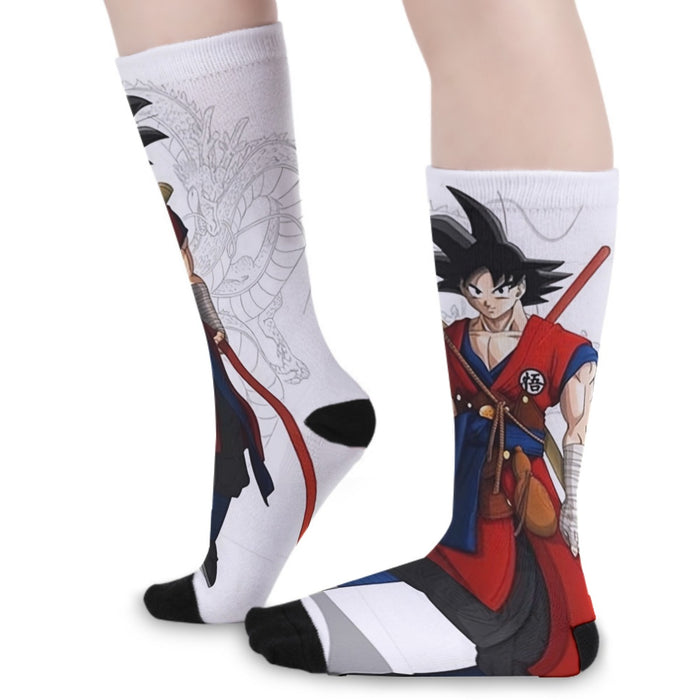 Dragon Ball Z Cool Adult Goku Fighter Attire Shenron Socks