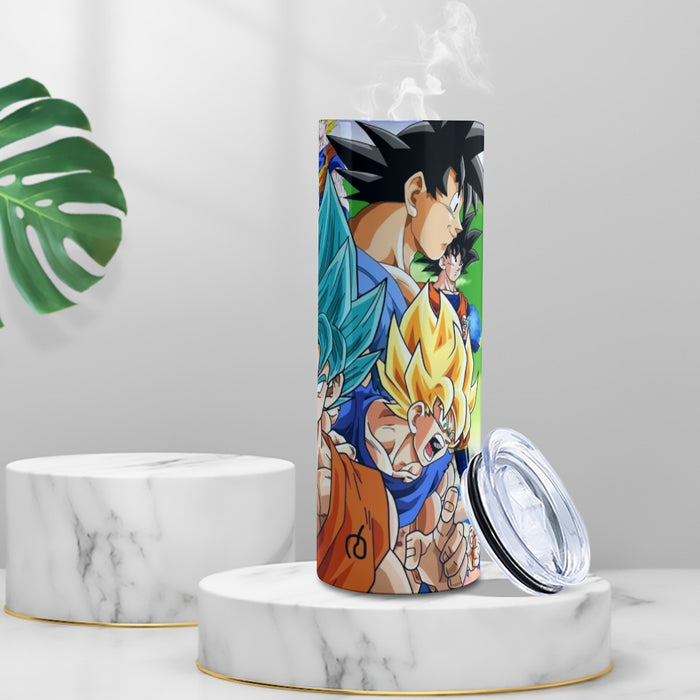 DBZ Goku Saiyan God Blue SSGSS Whis Symbol Cool Design Tumbler with twinkle surface