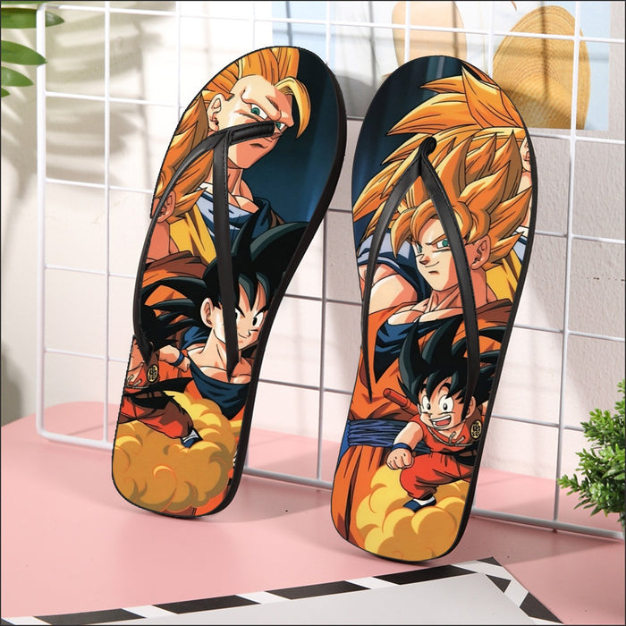 Goku Evolution from Kid to SSJ3 Transformation Dopest 3D Flip Flops