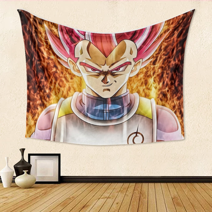 Dragon Ball Super Saiyan God Red Vegeta Cool Casual Tapestry