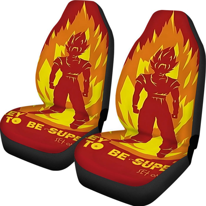 Dragon Ball Z Son Goku On Fire Its Okay To Be Super Saiyan Car Seat Cover