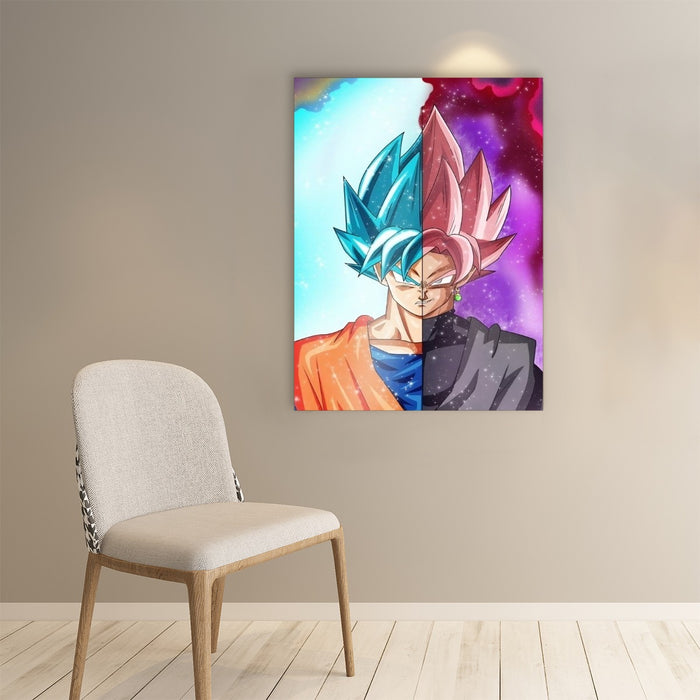 DBZ Goku SSGSS Black Rose Super Saiyan Portraits Dope Paper poster