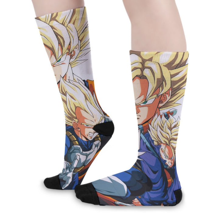 Dragon Ball Goku Vegeta Trunks Super Saiyan Power Heroes Cool Trending Design Socks