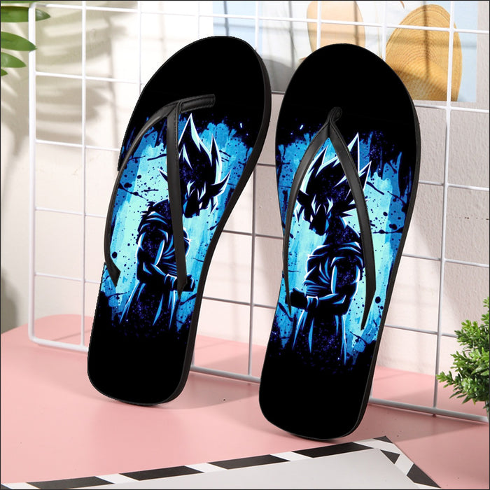 Awesome Goku Blue Design Dragon Ball Z  Flip Flops