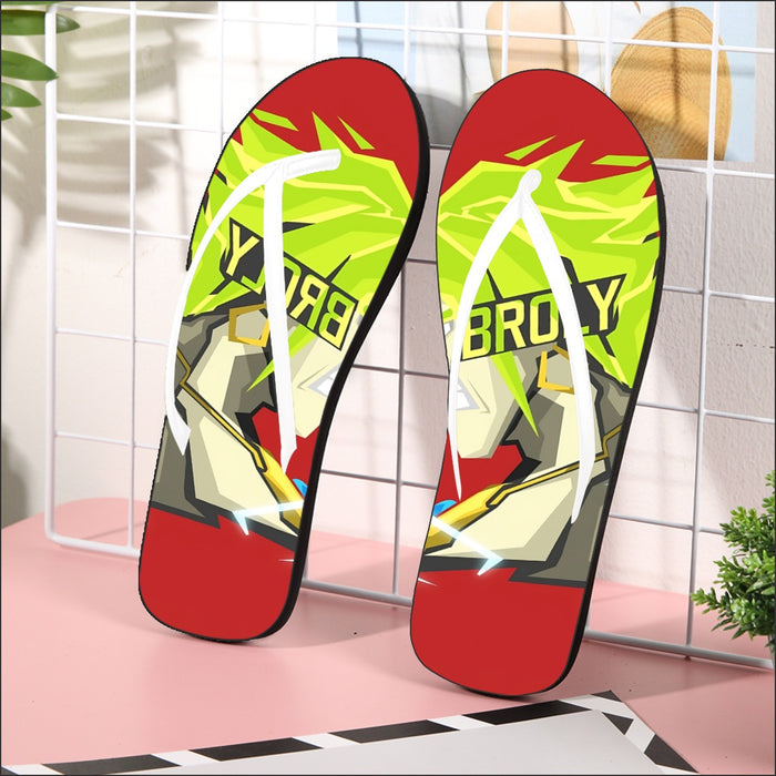 Dragon Ball Super Cool Legendary Broly Cool Vector Art Flip Flops