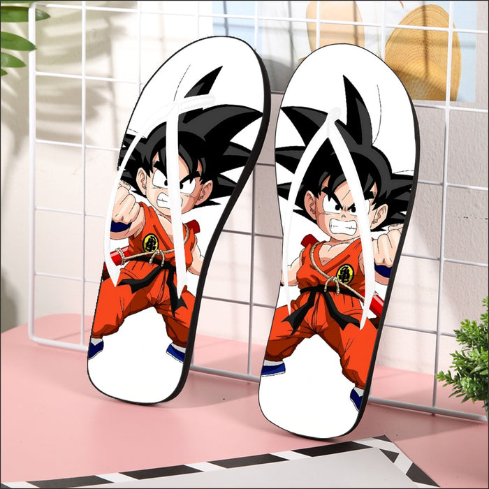 Kid Goku Fighting Dragon Ball Z Flip Flops