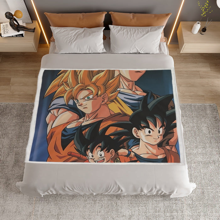 Goku Evolution from Kid to SSJ3 Transformation Dopest 3D Household Warm Blanket
