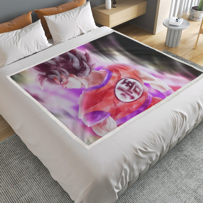 Dragon Ball Angry Son Goku Unique Style Full Print Household Warm Blanket