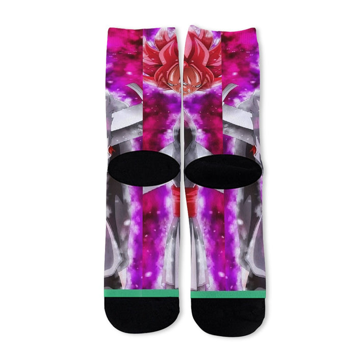 Dragon Ball Super Black Goku Rose Impaled Trunks Sword Socks