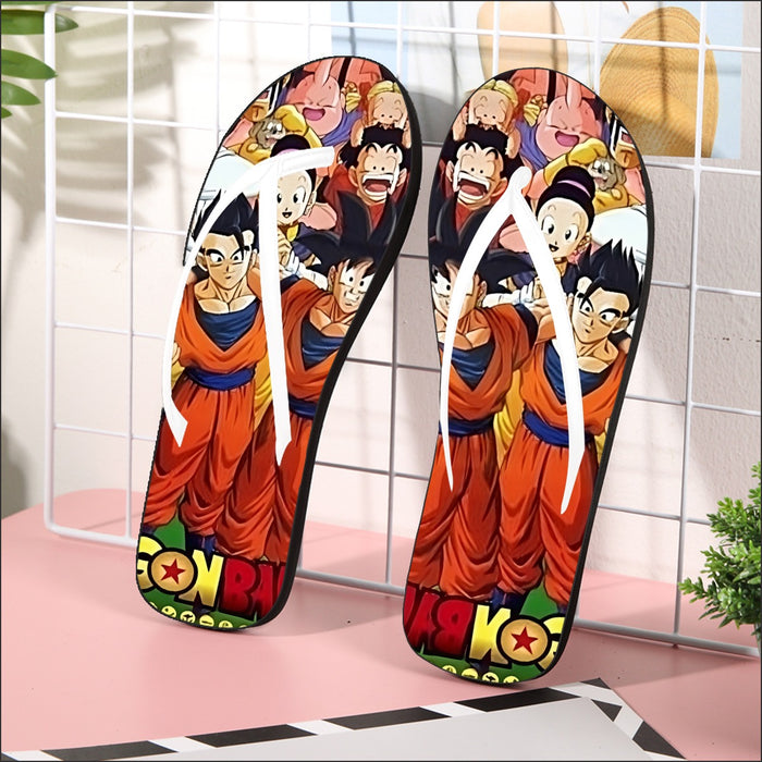 Dragon Ball Z Dragon Ball Characters Happiness Design  Flip Flops