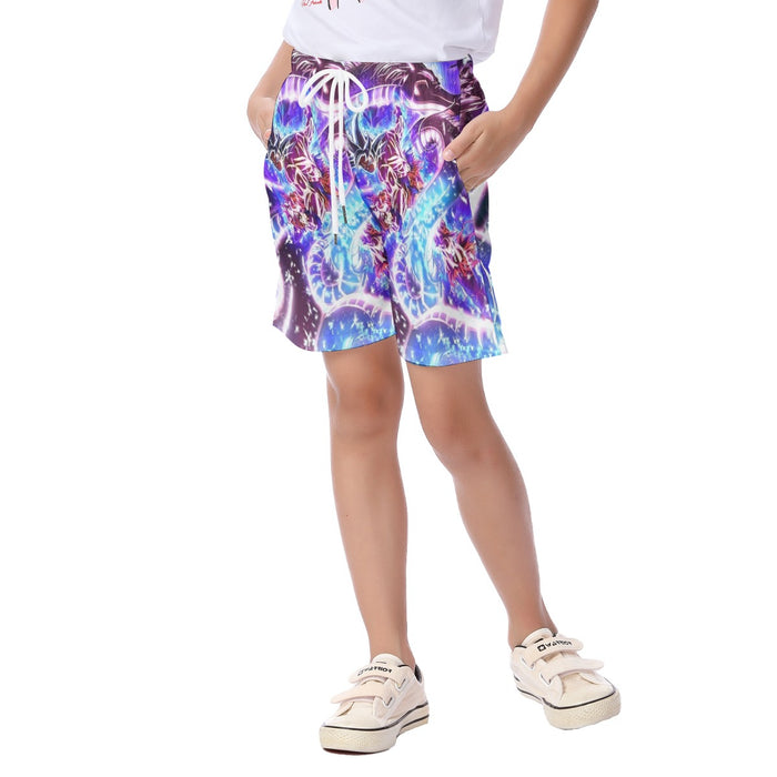 Dragon Ball Super Ultra Instinct Goku x Shenron Kid's Beach Shorts