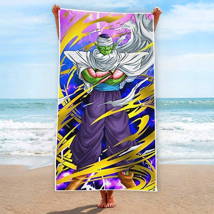 Dragon Ball Angry Piccolo Waiting Fight Aura Yellow Fashion Beach Towel