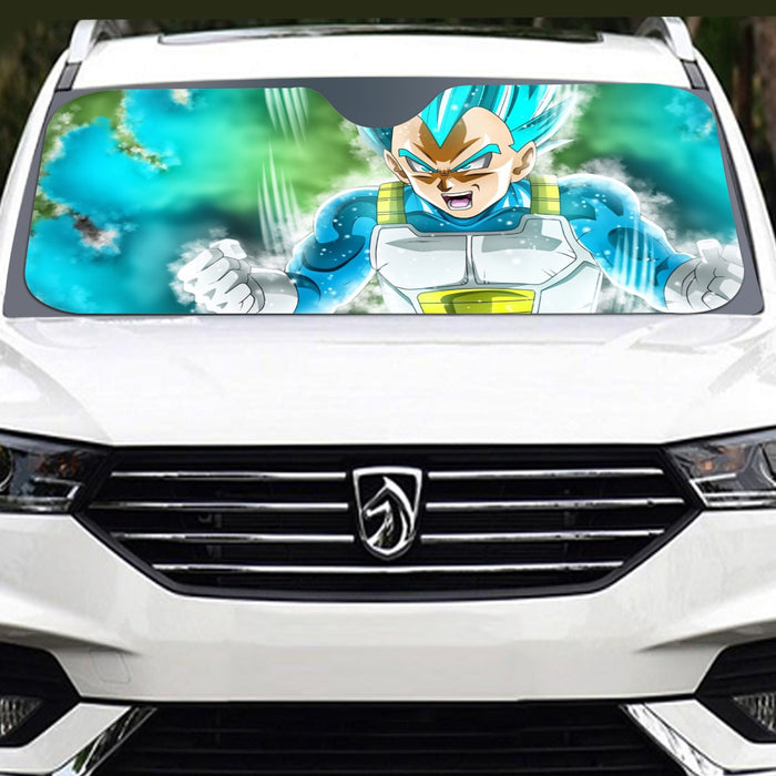 Dragon Ball Super Blue Vegeta Super Saiyan God Cool Windshield Sunshade