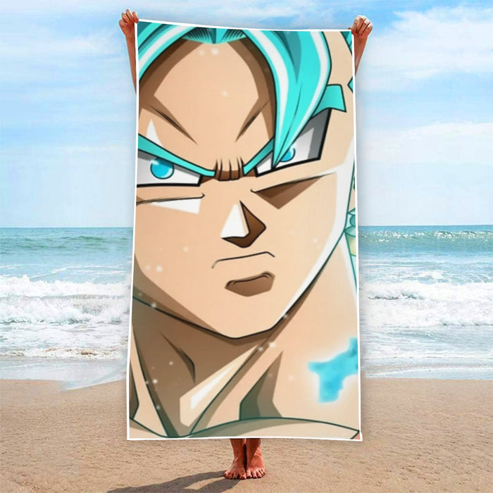 Dragon Ball Super Vegito Blue Super Saiyan Cool 3D Beach Towel