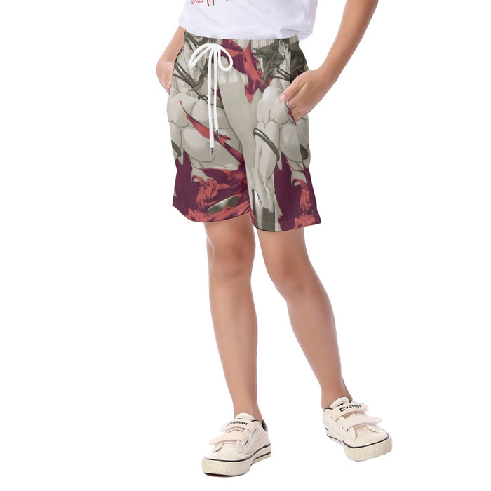 Dragon Ball Legendary Super Saiyan Broly Dope Gray Kid's Beach Shorts