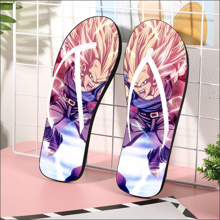 Dragon Ball Trunks SSJ3 Fan Artwork Full Print Style Flip Flops