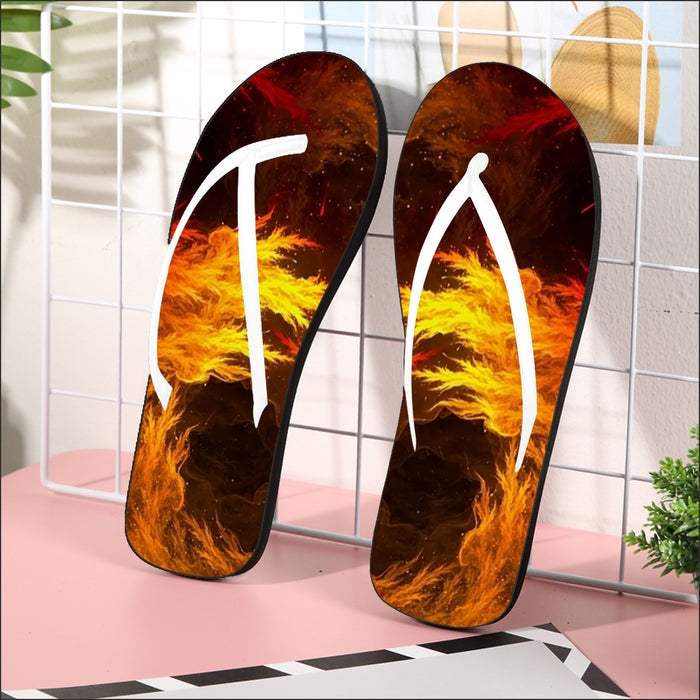 Dragon Ball Z Super Saiyan Orange Aura Dope Streetwear Flip Flops