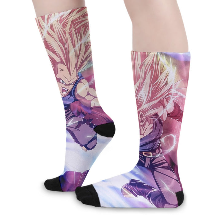 Dragon Ball Trunks SSJ3 Fan Artwork Full Print Style Socks