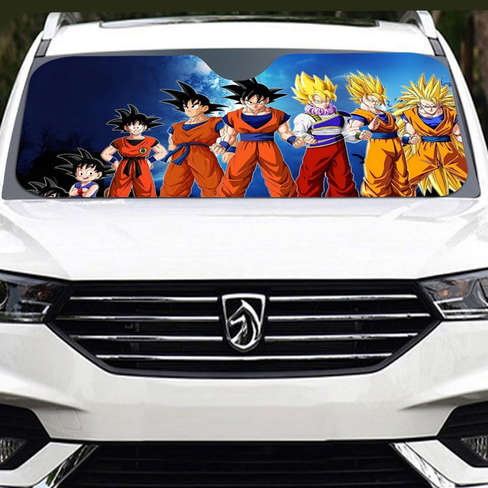 Dragon Ball Z Cool Goku Super Saiyan Transformation Windshield Sunshade