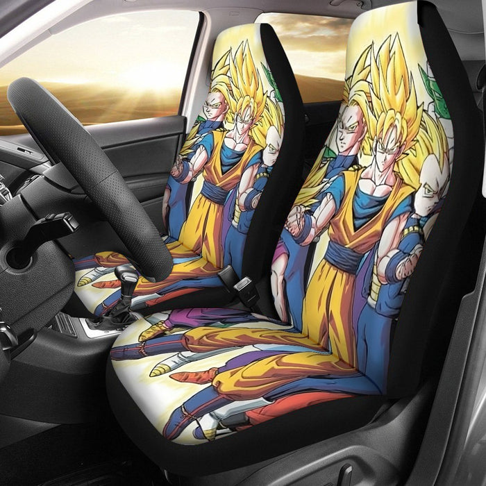 DBZ Goku Vegeta Super Saiyan Krillin Piccolo All Heroes Vibrant Design Car Seat Cover