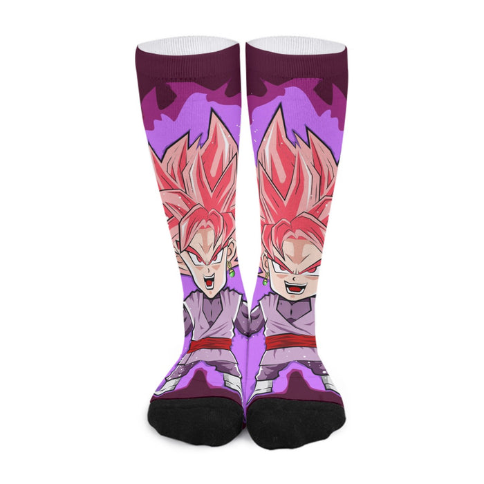 DBZ Goku Black Zamasu Rose Super Saiyan Cute Chibi Design Socks