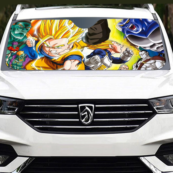 Dragon Ball Gohan Kid Super Saiyan Villain Vibrant Color Design Windshield Sunshade