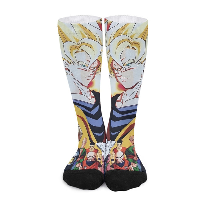 Dragon Ball Z Angry Super Saiyan Fighters Socks